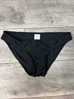 Xhilaration Black Bikini Bottom - Mid Rise Swim Brief